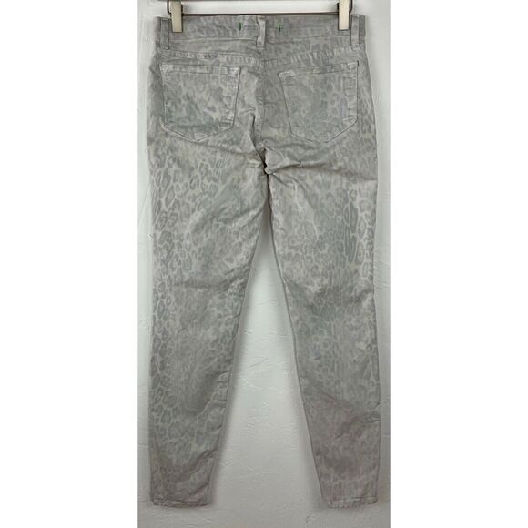 J Brand For Intermix Size 26 Arctic Leopard Print Ivory Gray Jean Leggings - Picture 4 of 5